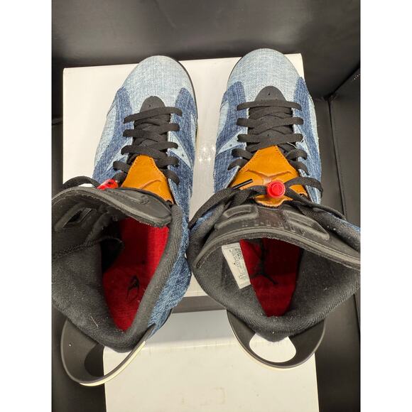 Jordan 6 Retro Denim Sneakers - Size 9.5M - Picture 7 of 10